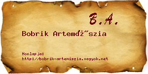 Bobrik Artemíszia névjegykártya